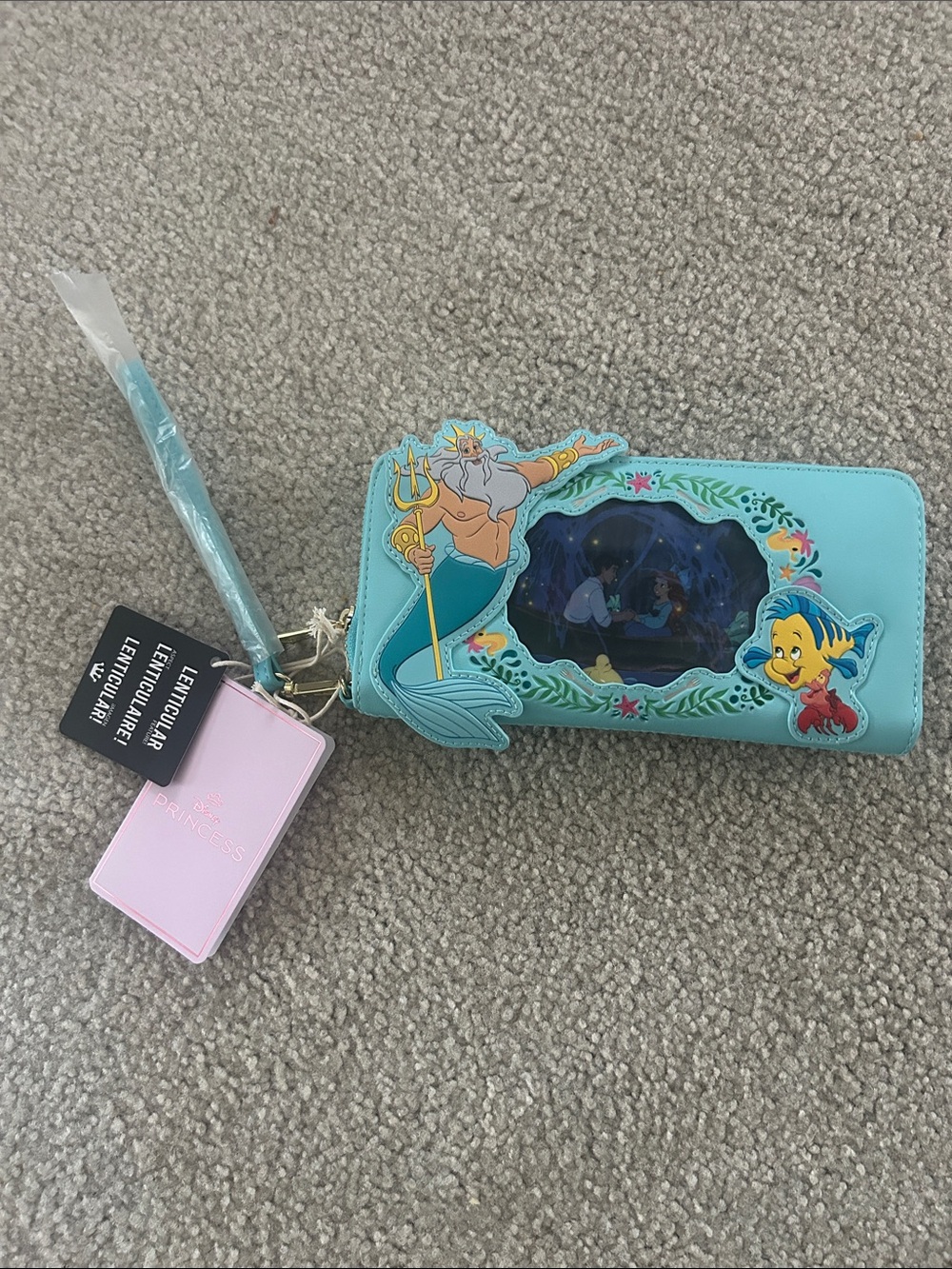 Loungefly Disney The Little Mermaid Ariel Princess Lenticular Zip Around Wallet